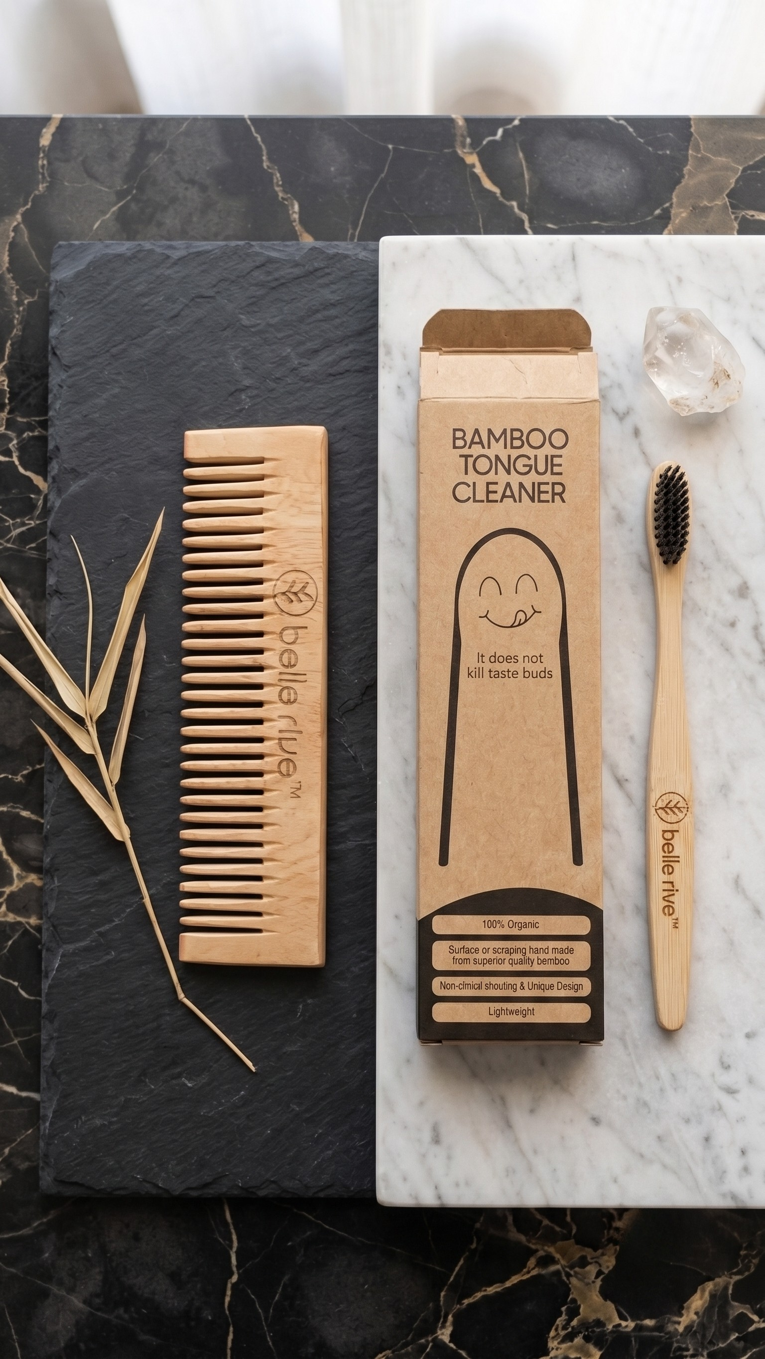 Belle Rive Premium Bamboo Hair Comb
