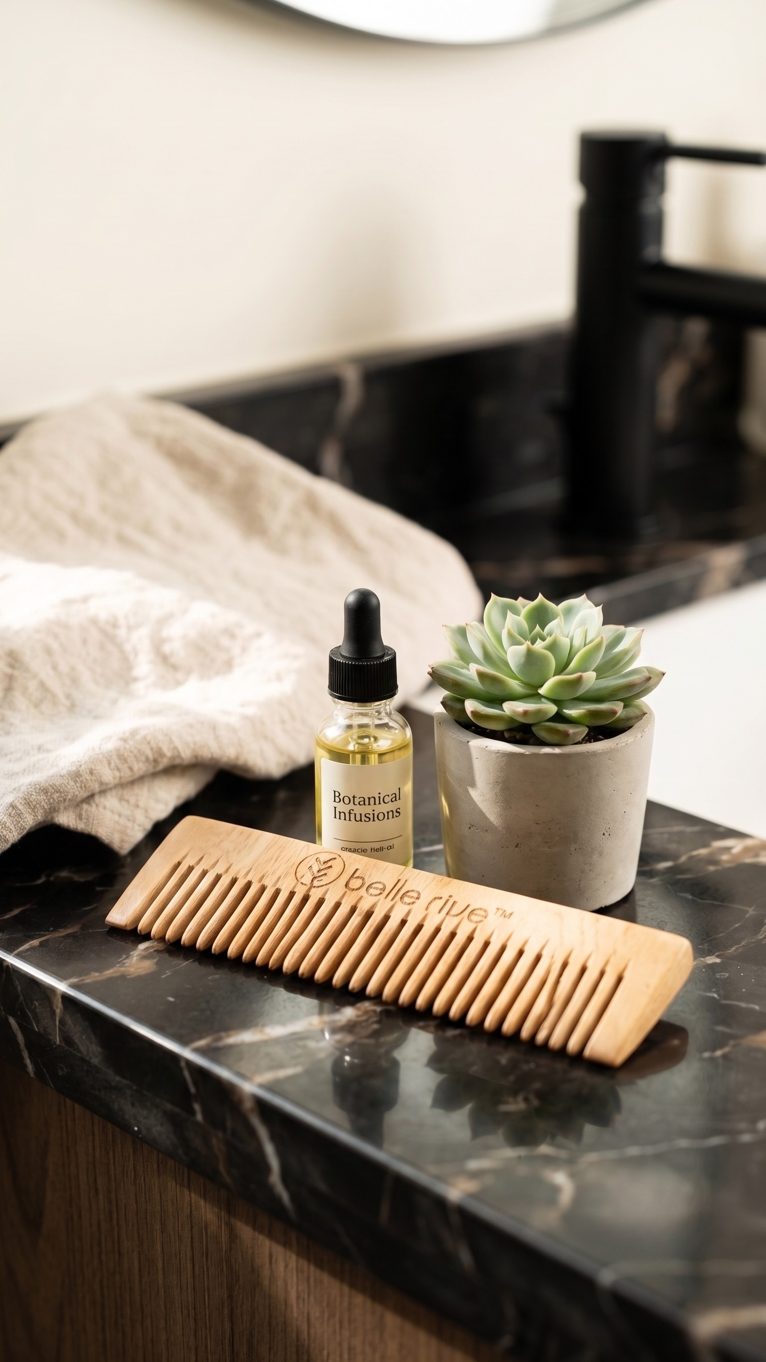 Belle Rive Premium Bamboo Hair Comb