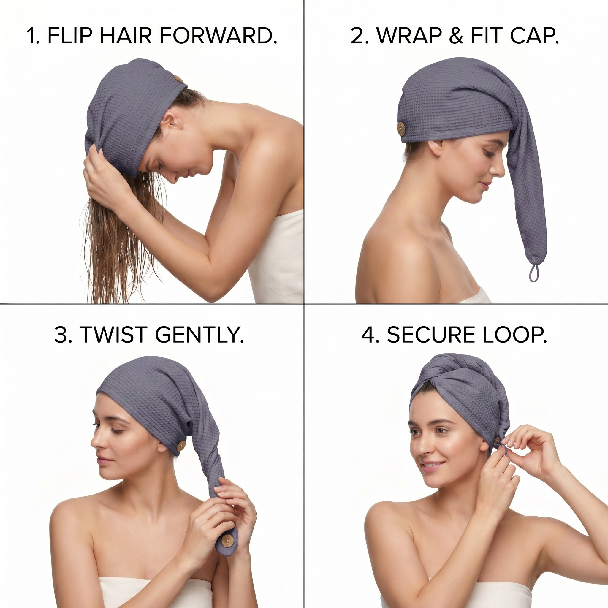 Belle Rive | Stone Grey Bamboo Hair Wrap