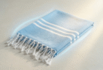 Luxury Premium Bamboo Bath Towel - Azure Blue - Image 2