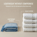 Dew Series | Azure Blue Bamboo Towel - Image 3