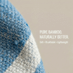 Dew Series | Azure Blue Bamboo Towel - Image 6